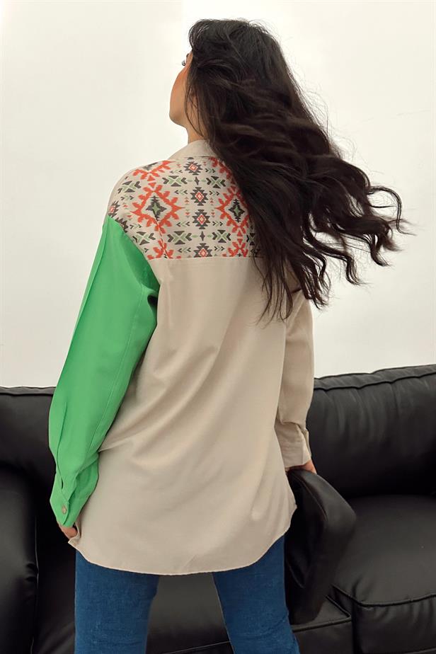 Blouse Ethnic - Stone